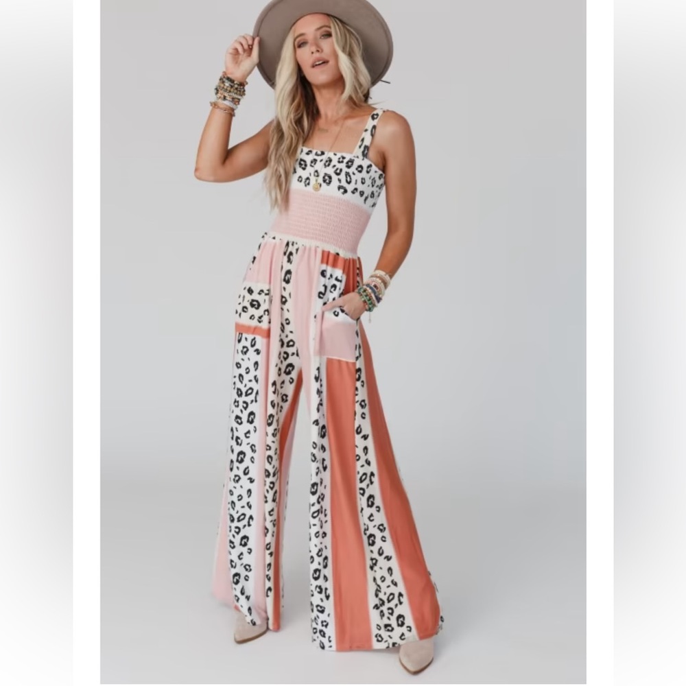 NWOT Leopard Jumpsuit